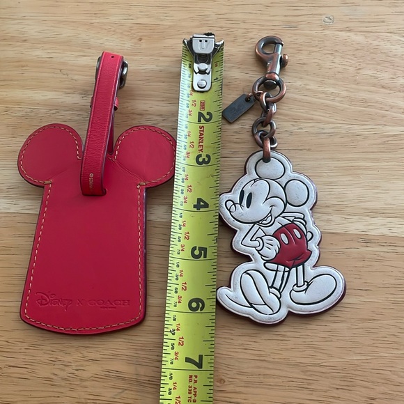 Disney x Coach Mickey Mouse Keychain & Luggage Tag-GUC - Picture 3 of 17